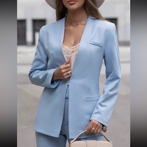 Zara baby blue blazer NWT small - Picture 4 of 5